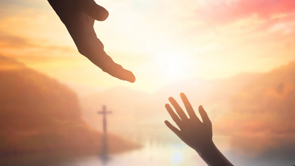 person getting saved in Christ