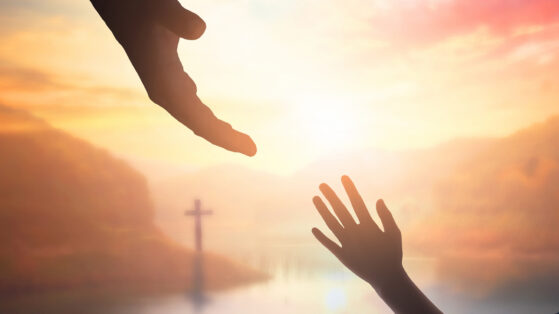 person getting saved in Christ